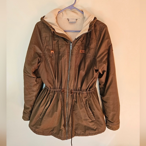 Columbia Jackets & Blazers - Columbia Chatfield Hill Cargo Sherpa Olive Jacket Women L